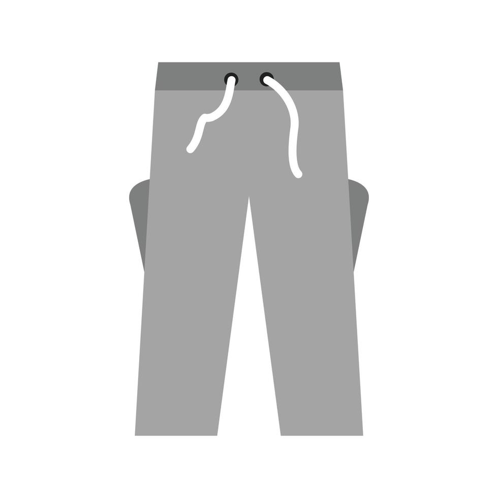 pantalon plat icône en niveaux de gris vecteur