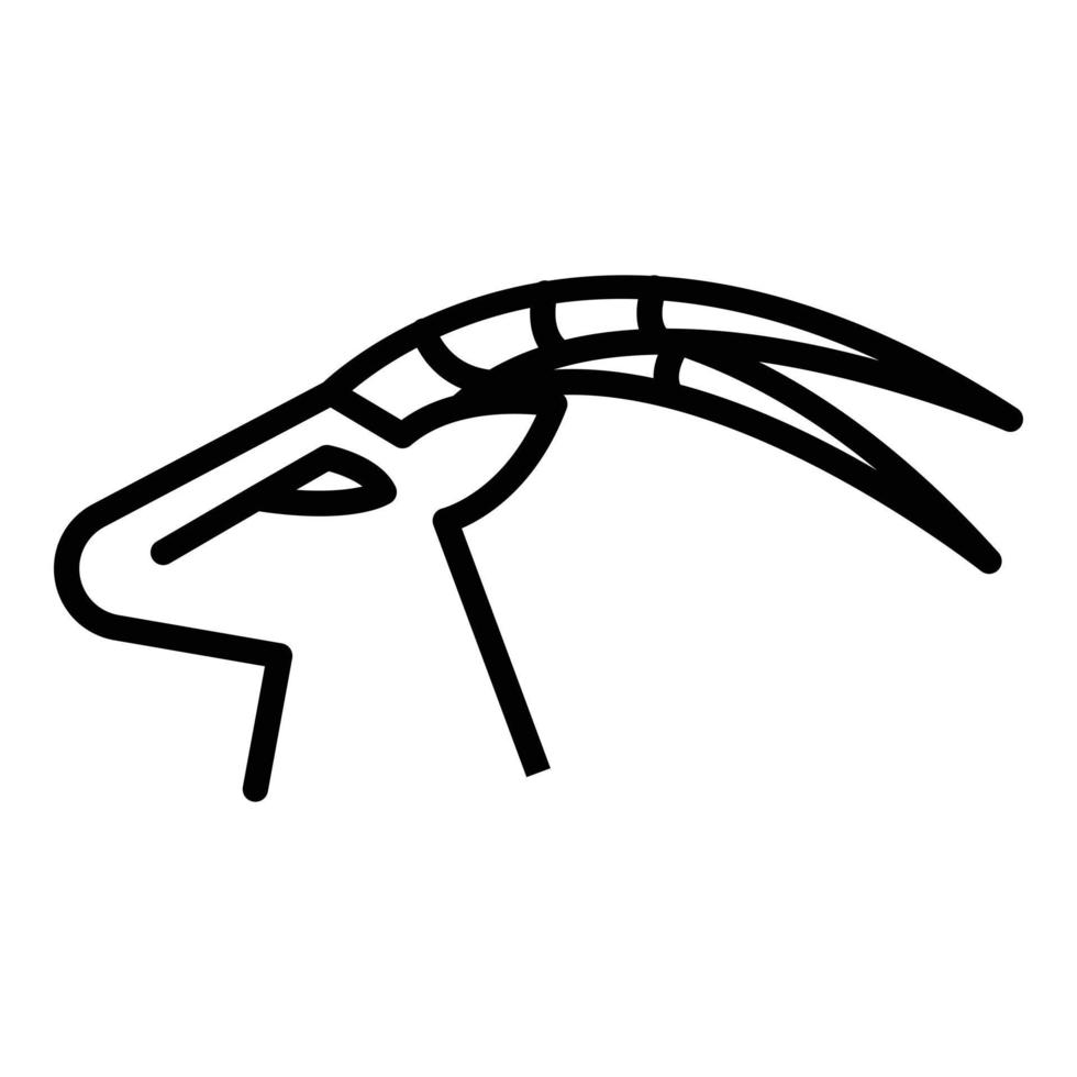 icône de gazelle, style de contour vecteur