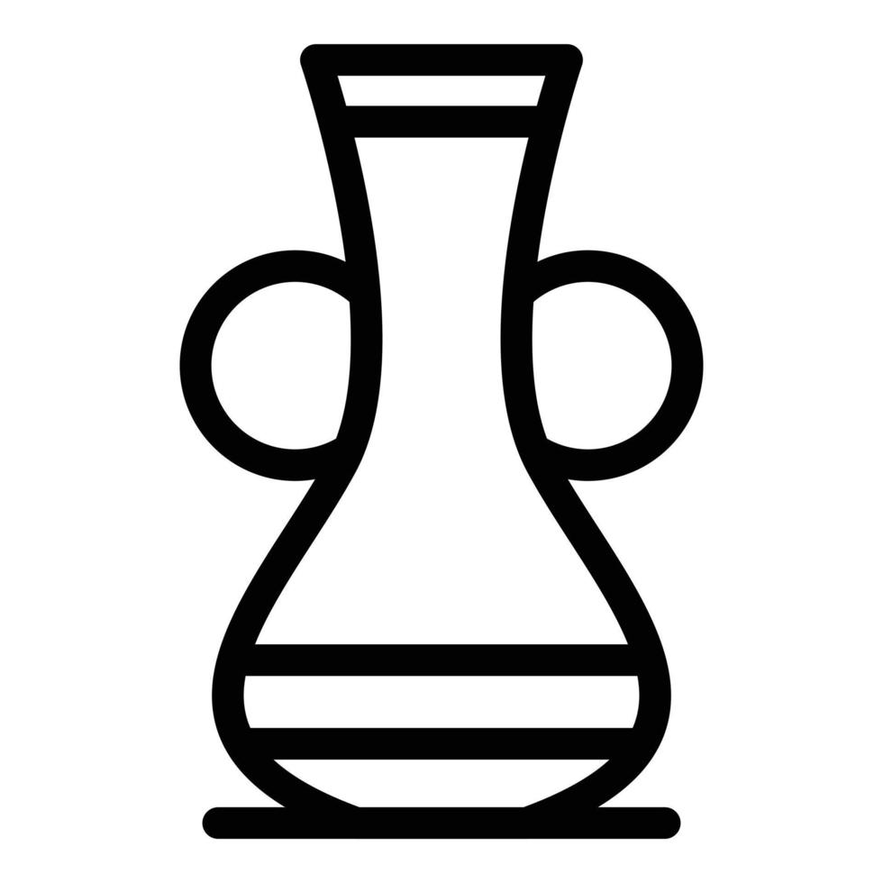 icône d'amphore de vase, style de contour vecteur