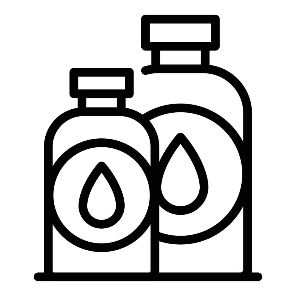 icône de bouteilles d'encre, style de contour vecteur