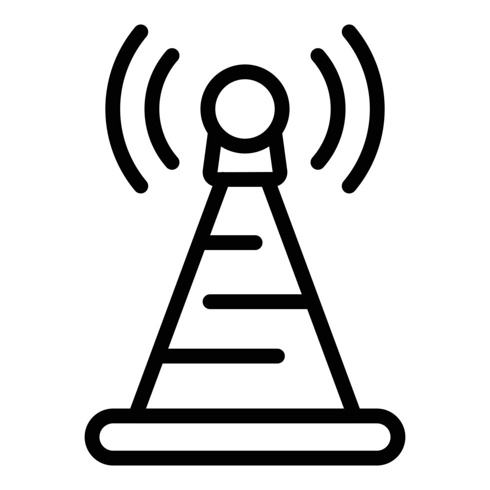 icône de signal internet, style de contour vecteur