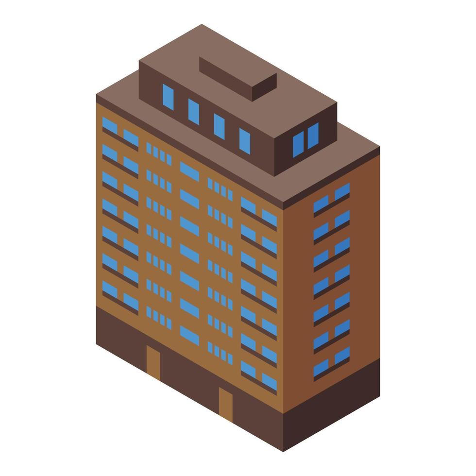 icône du bâtiment du centre financier, style isométrique vecteur