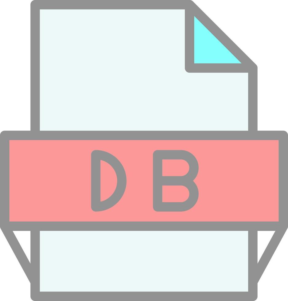 icône de format de fichier db vecteur