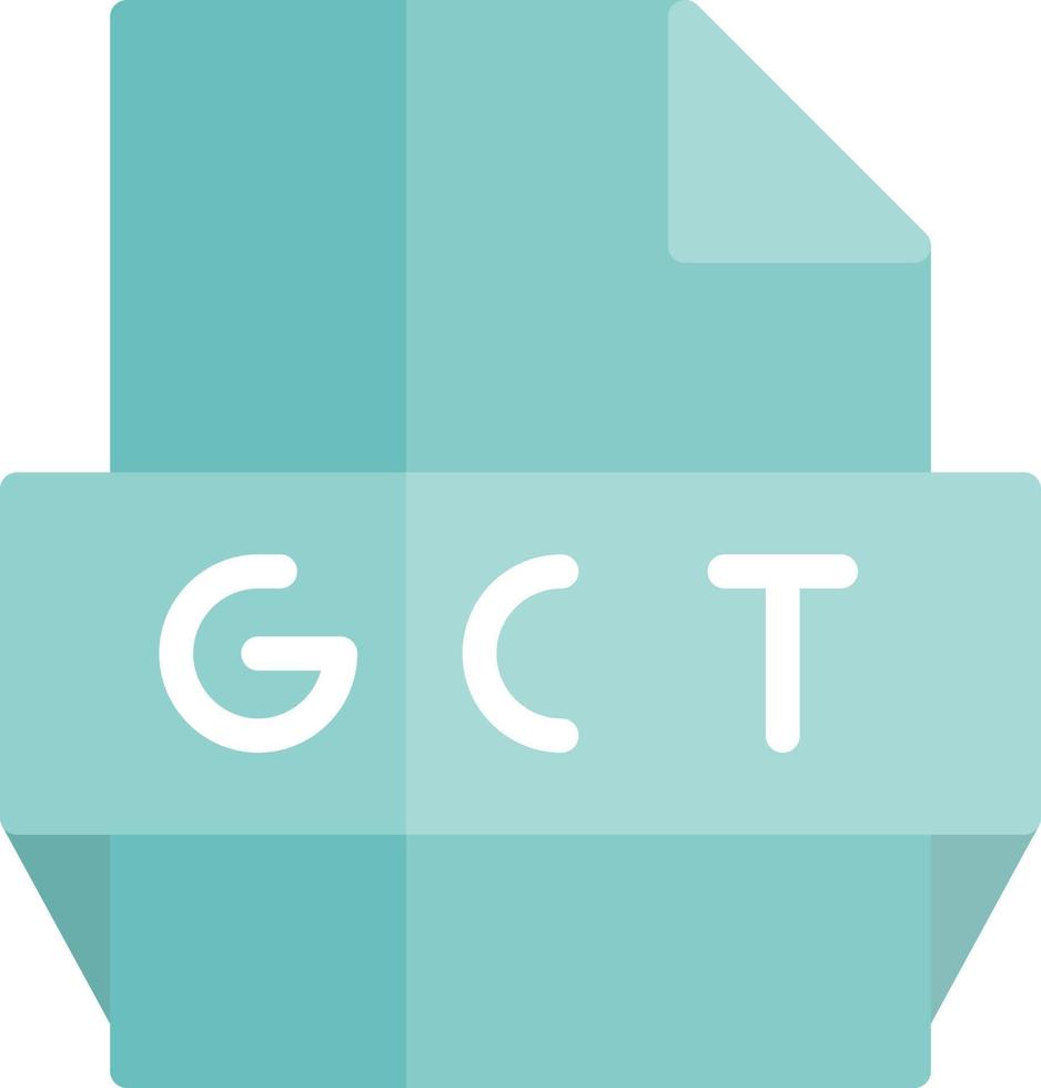 icône de format de fichier gtc vecteur