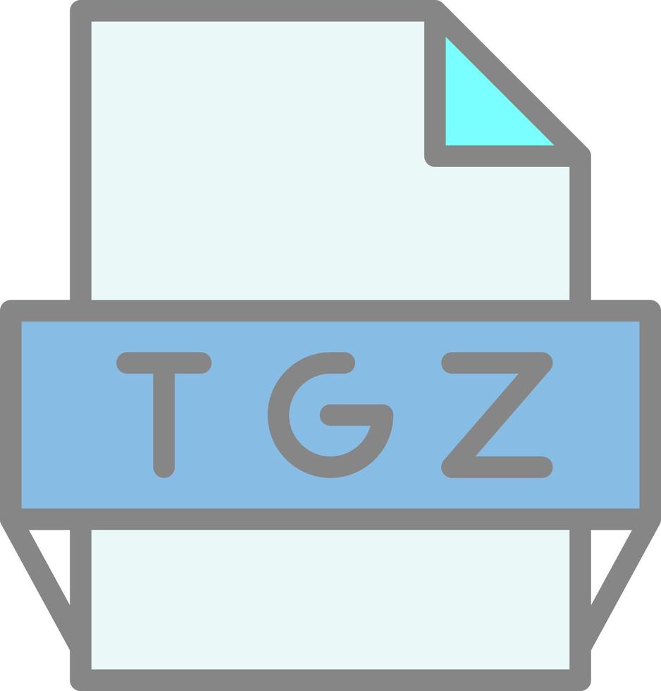 icône de format de fichier tgz vecteur