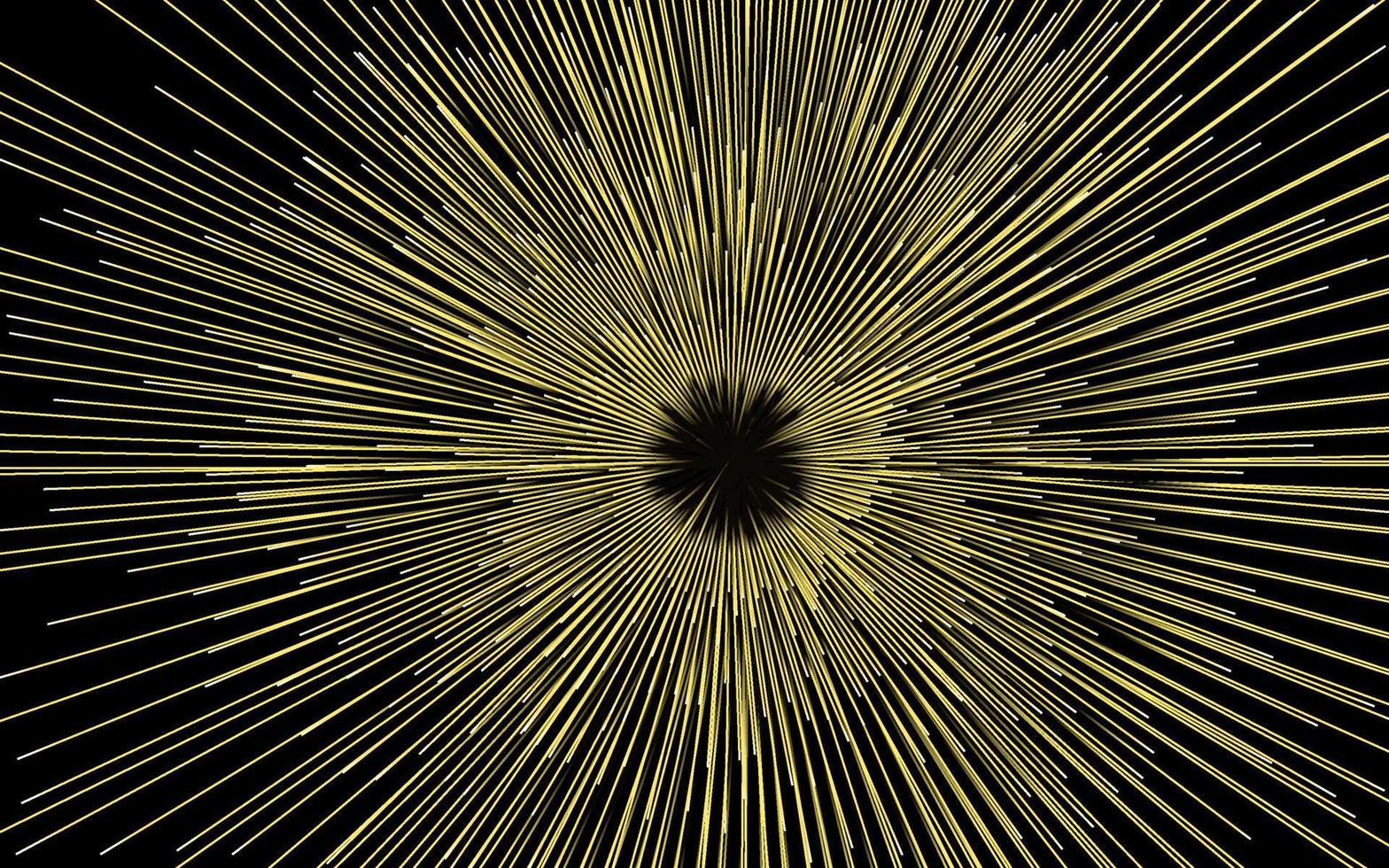 abstrait géométrique circulaire. motif de mouvement centré dynamique en étoile. lignes ou rayons vecteur