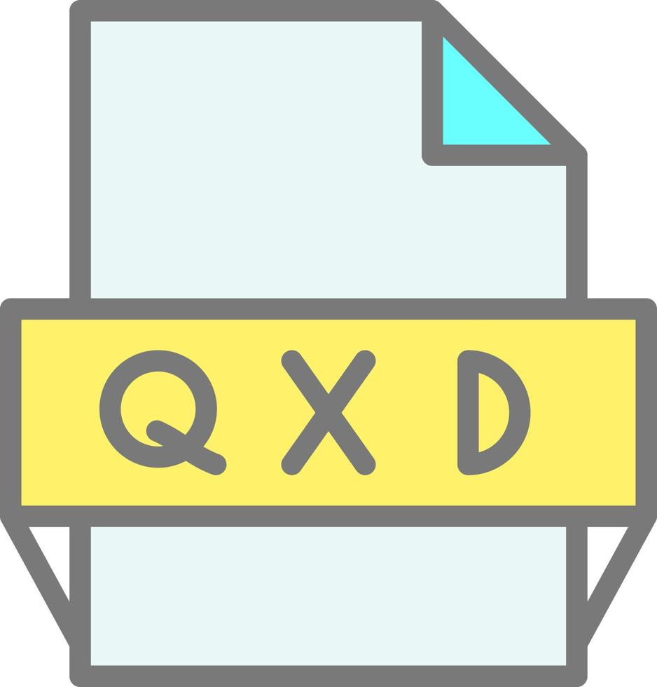 icône de format de fichier qxd vecteur