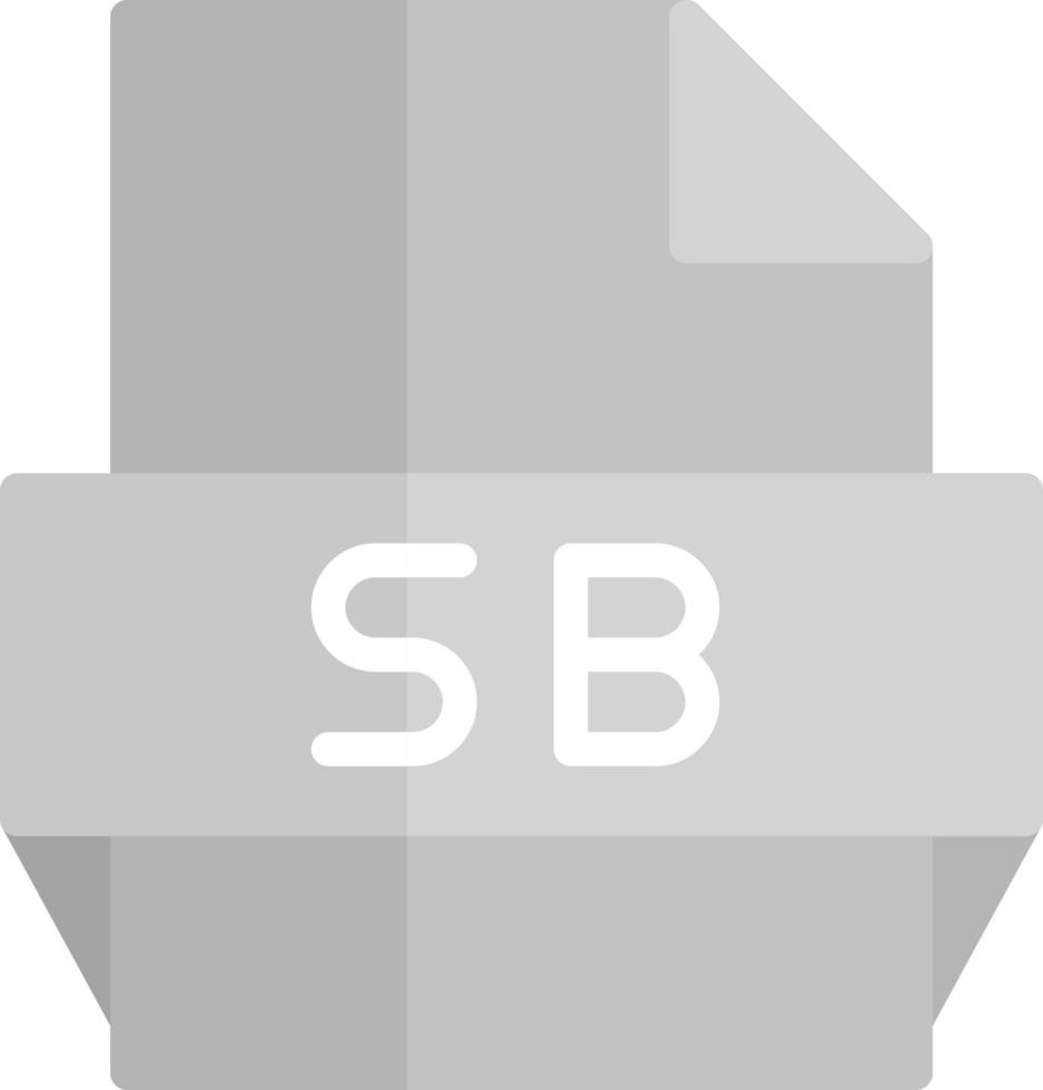 icône de format de fichier sb vecteur