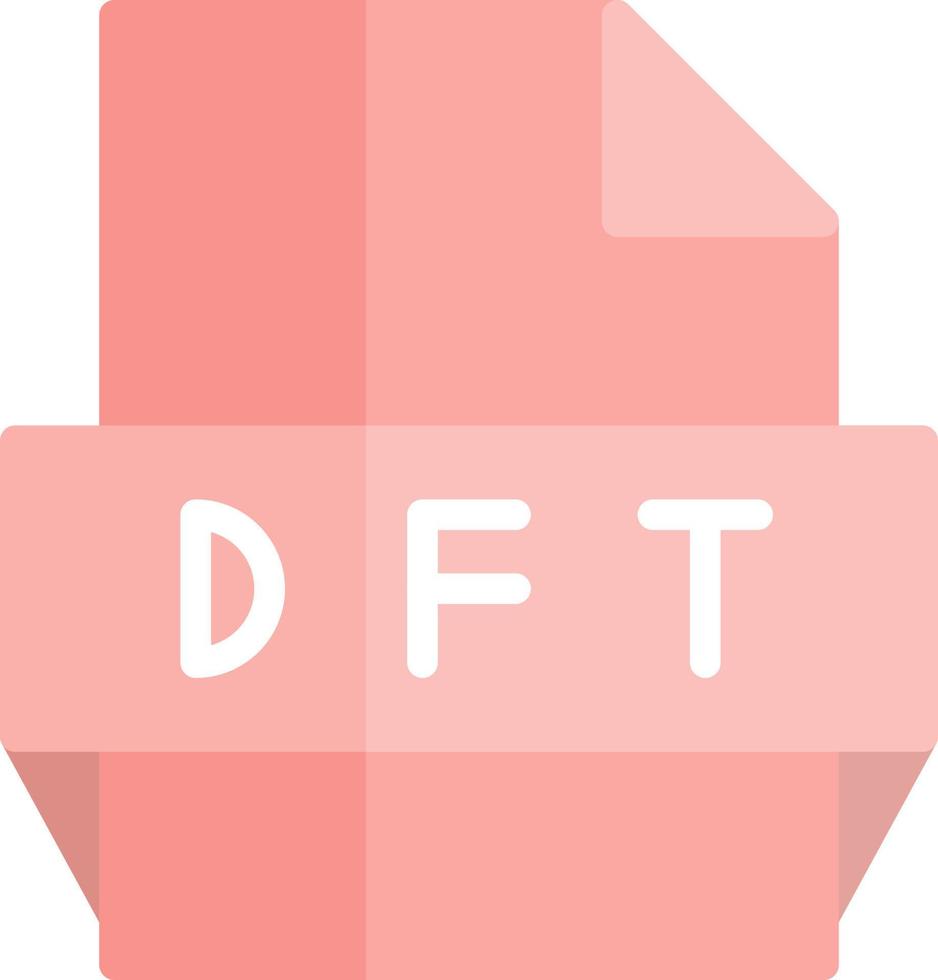 icône de format de fichier dft vecteur