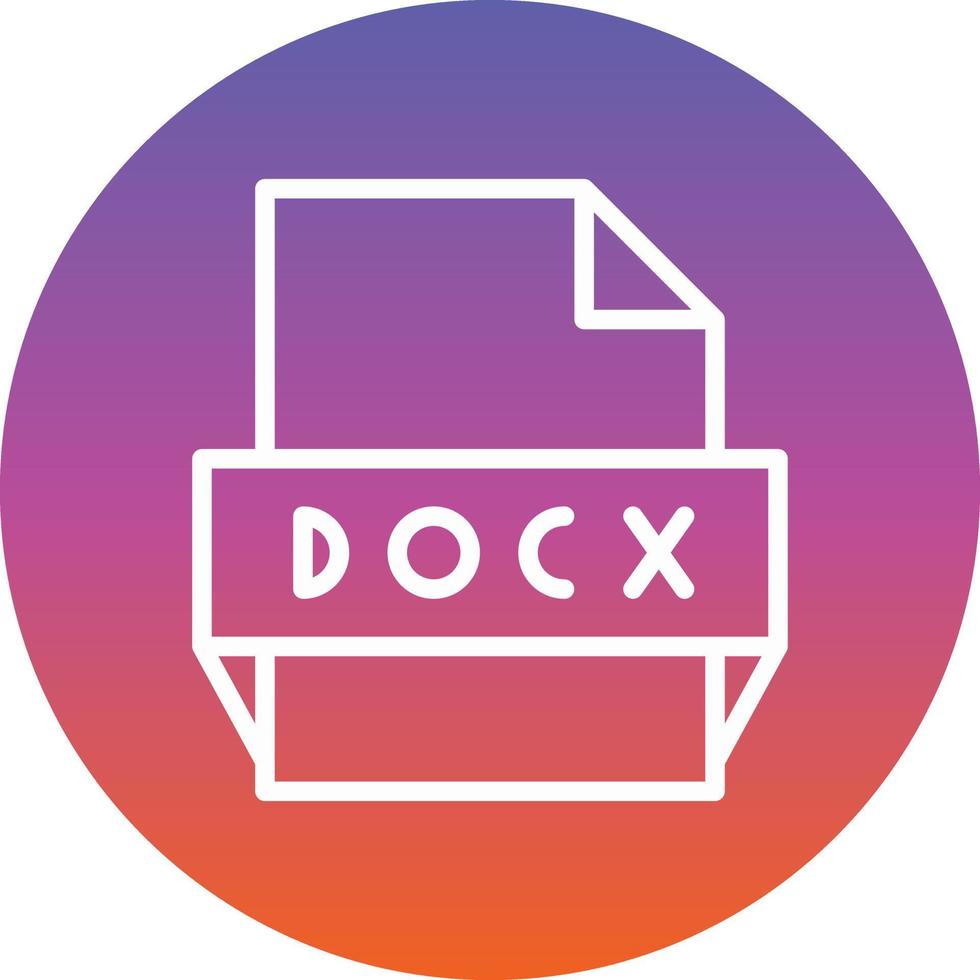 icône de format de fichier docx vecteur