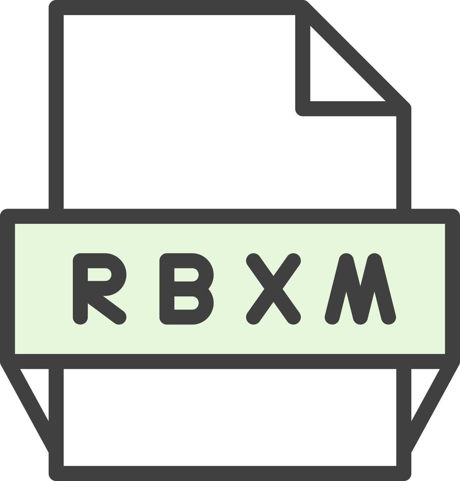 icône de format de fichier rbxm vecteur