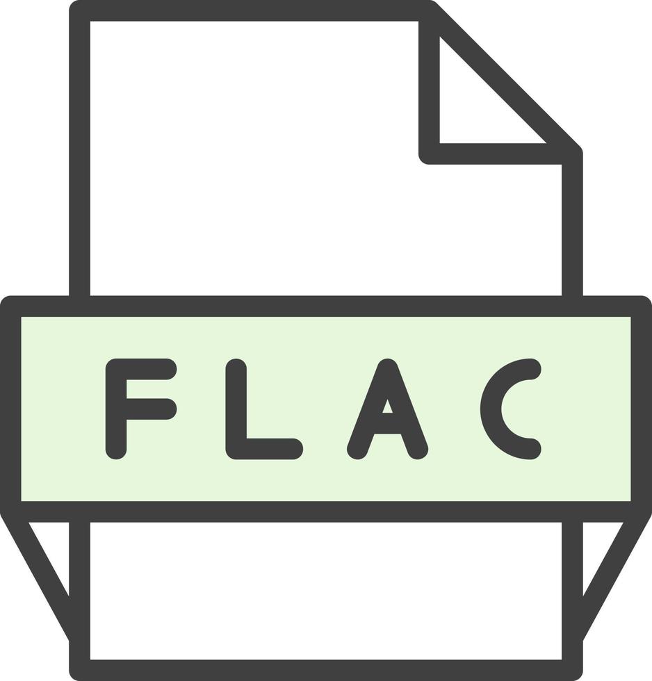 icône de format de fichier flac vecteur