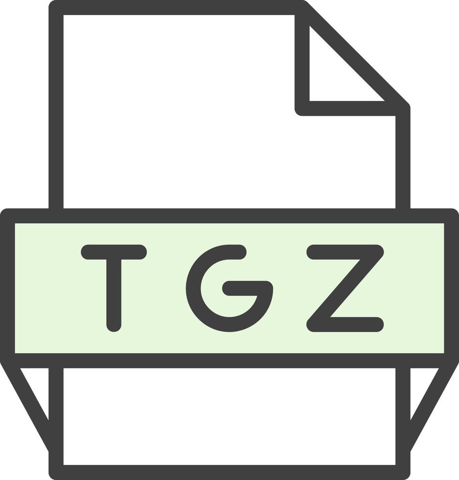 icône de format de fichier tgz vecteur