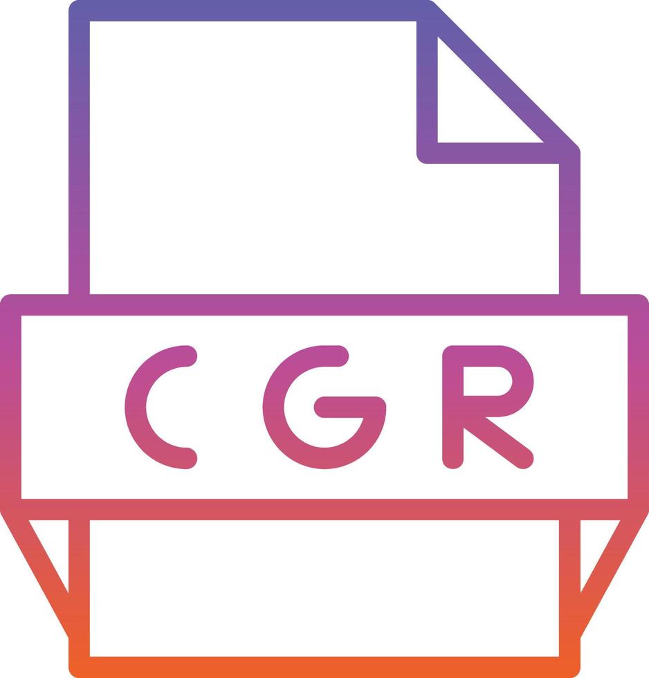 icône de format de fichier cgr vecteur