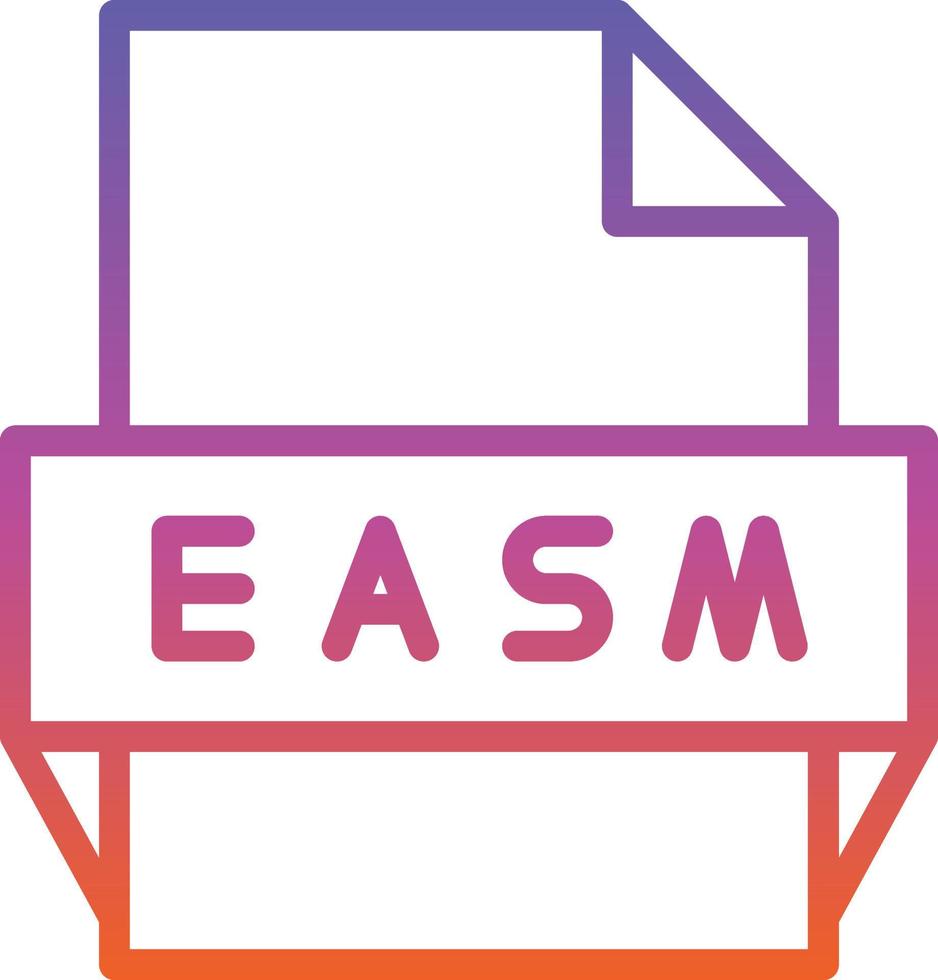 icône de format de fichier easm vecteur