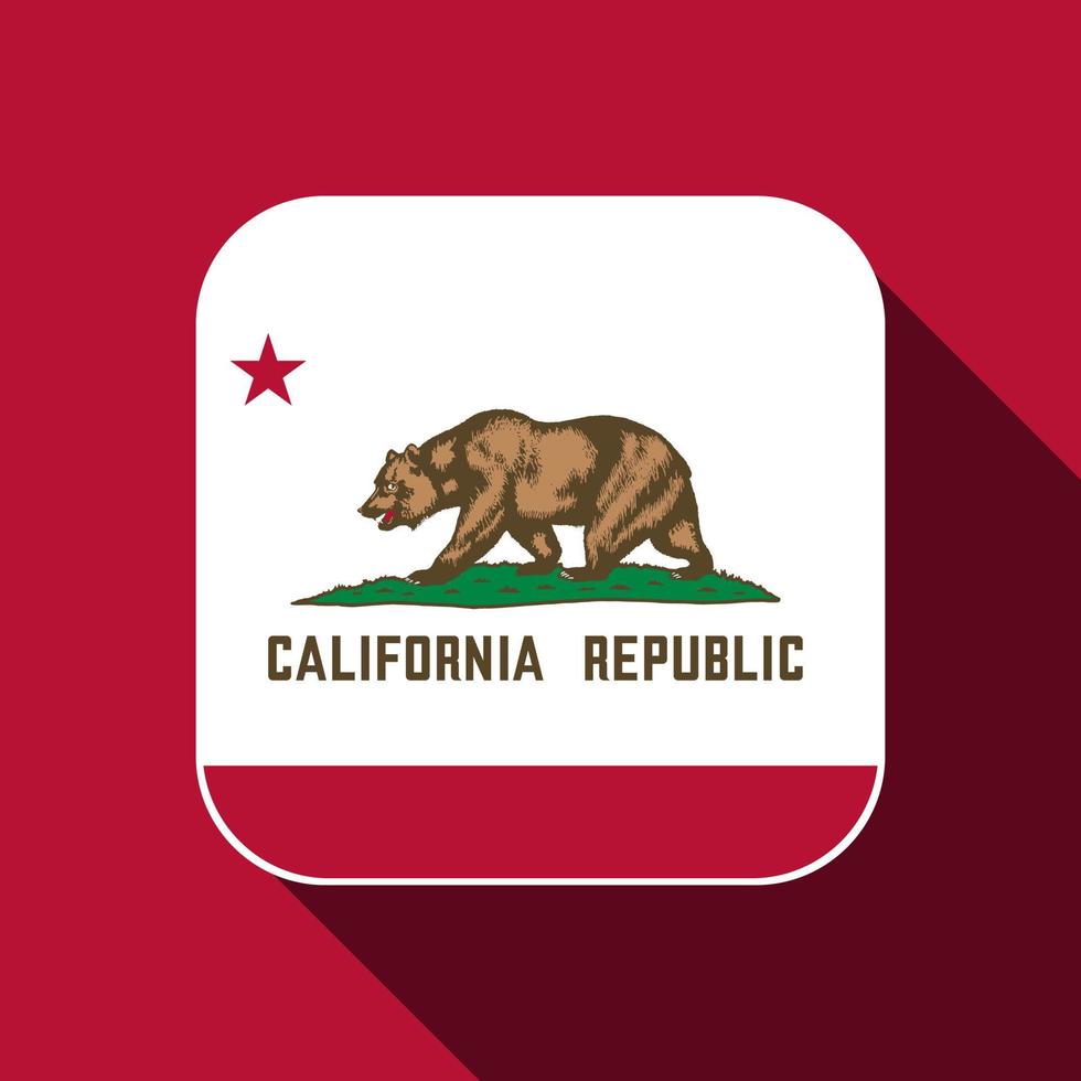 drapeau d'état de californie. illustration vectorielle. vecteur