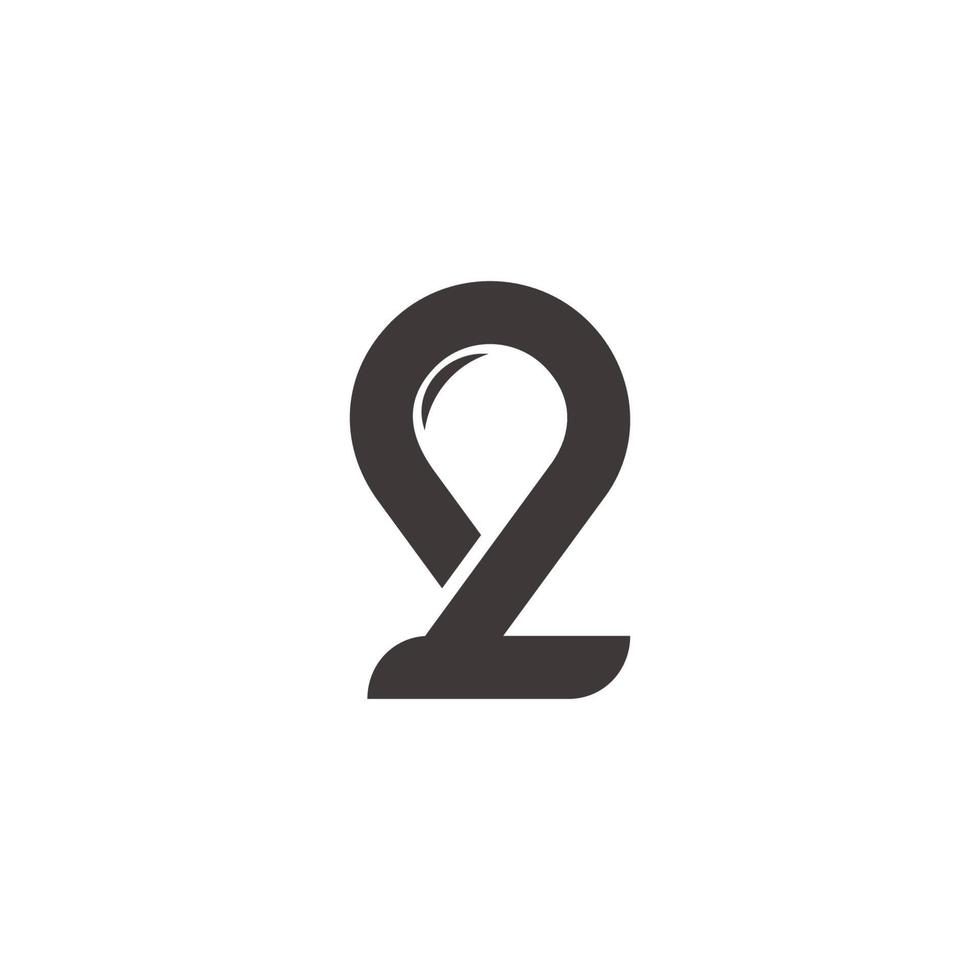 abstrait lettre l broche emplacement simple ligne géométrique boucle logo vecteur