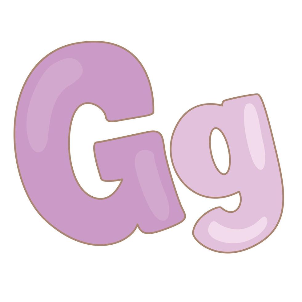 alphabet g pour illustration de vocabulaire clipart vectoriel