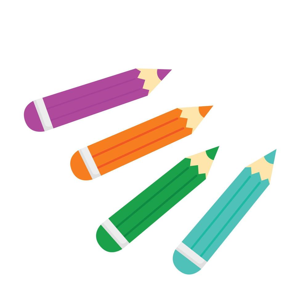 arc-en-ciel école crayons pour dessiner illustration vecteur clipart