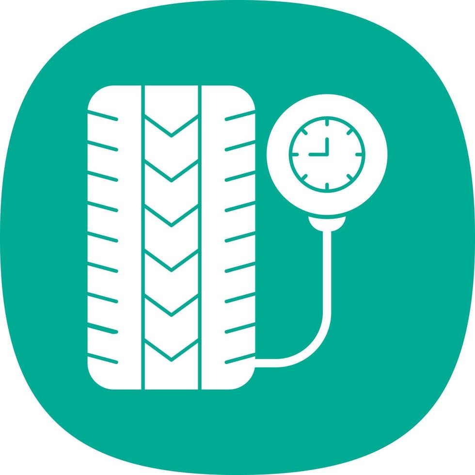 conception d'icône de vecteur de pression des pneus