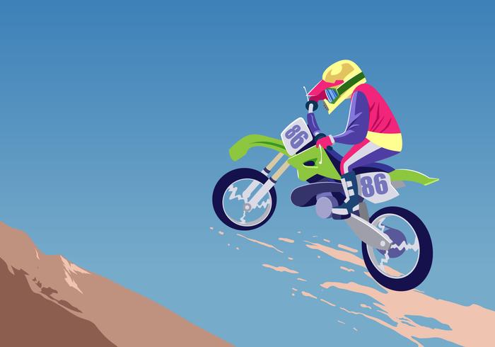 Vector de Motorcross en action