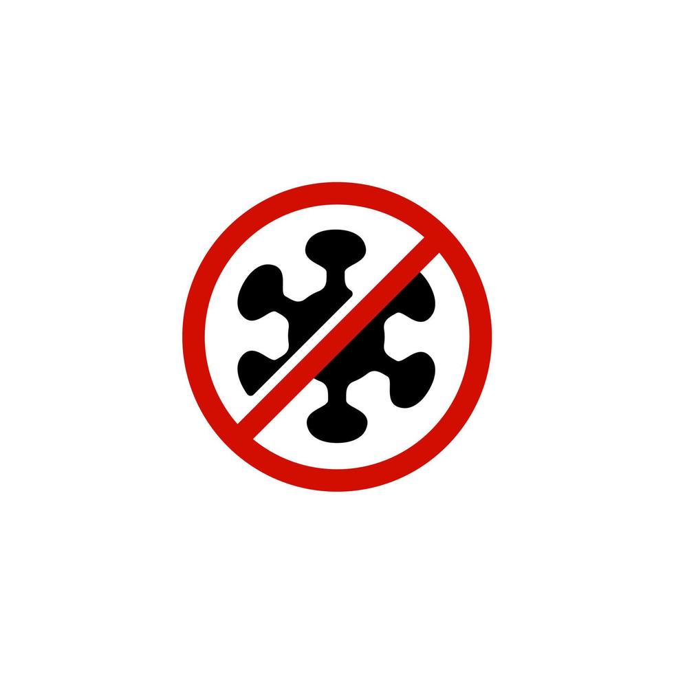 symbole de conception de logo d'icône de bouclier de protection contre le virus corona, protégez-vous vecteur