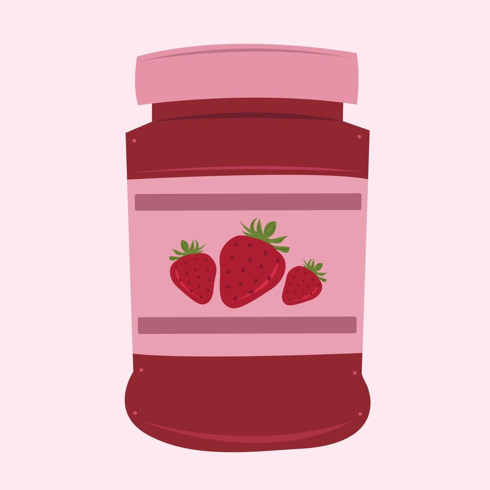 illustration vectorielle de confiture de fraise aigre pour la conception graphique et l'élément décoratif vecteur