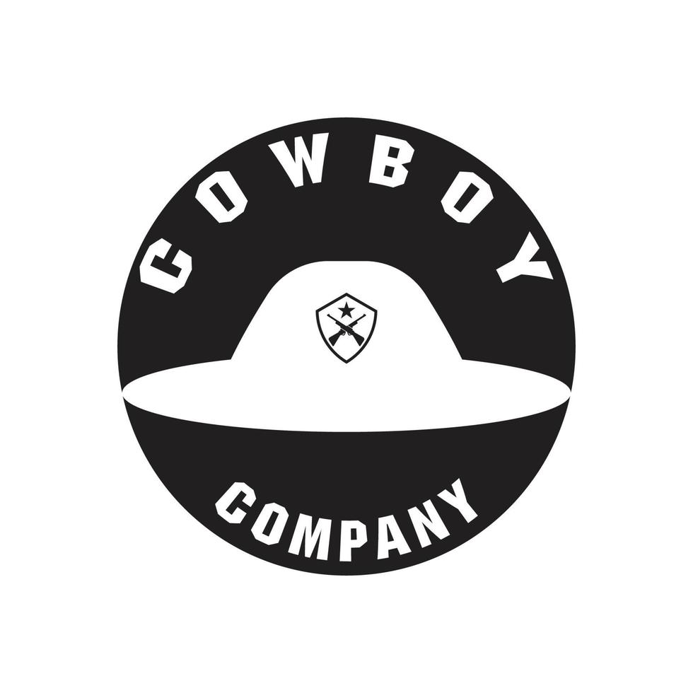 conception de modèle de vecteur de logo de cow-boy