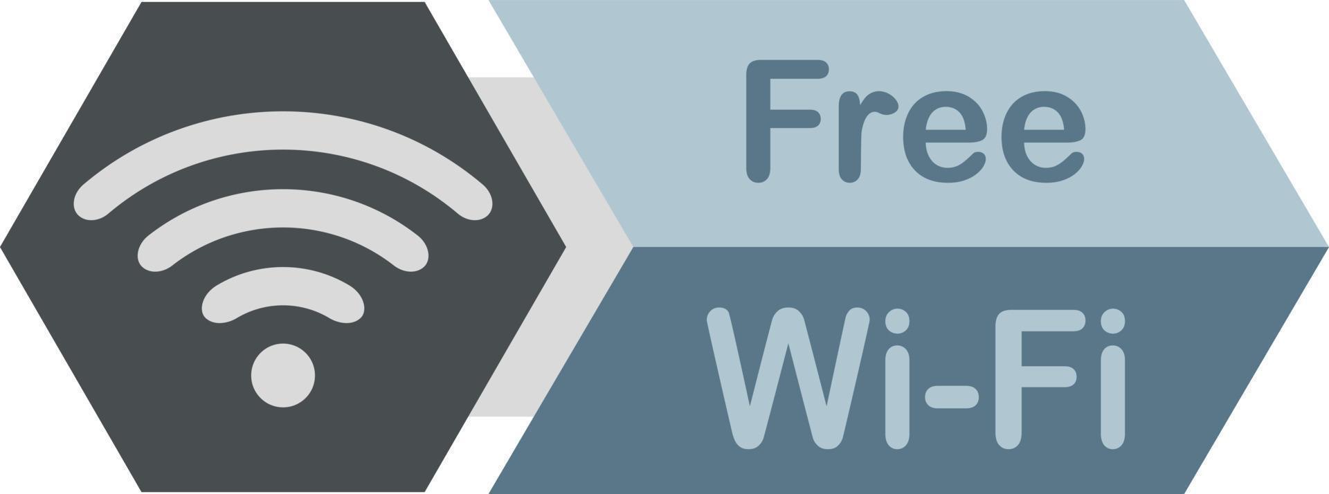 icône wi-fi gratuite de style plat. symbole de réseau pour la connexion internet. vecteur