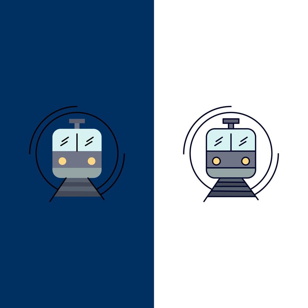 train de métro transport public intelligent vecteur d'icône de couleur plate