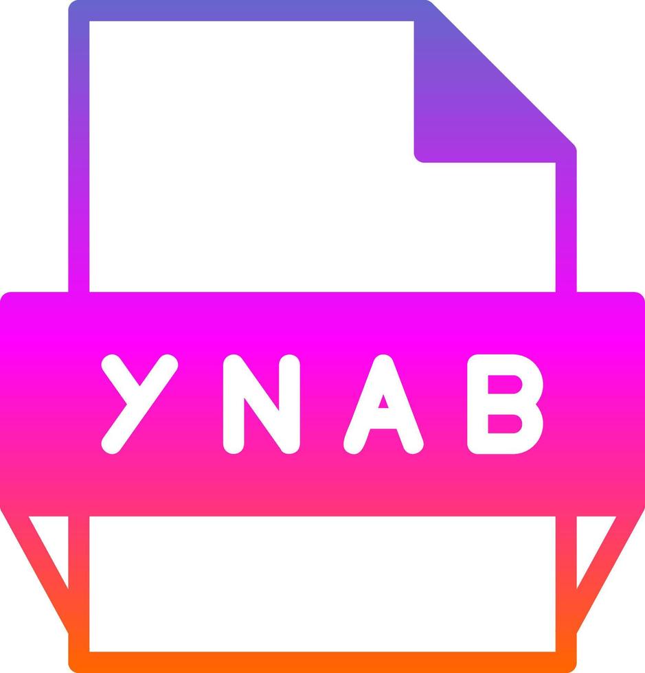 icône de format de fichier ynab vecteur