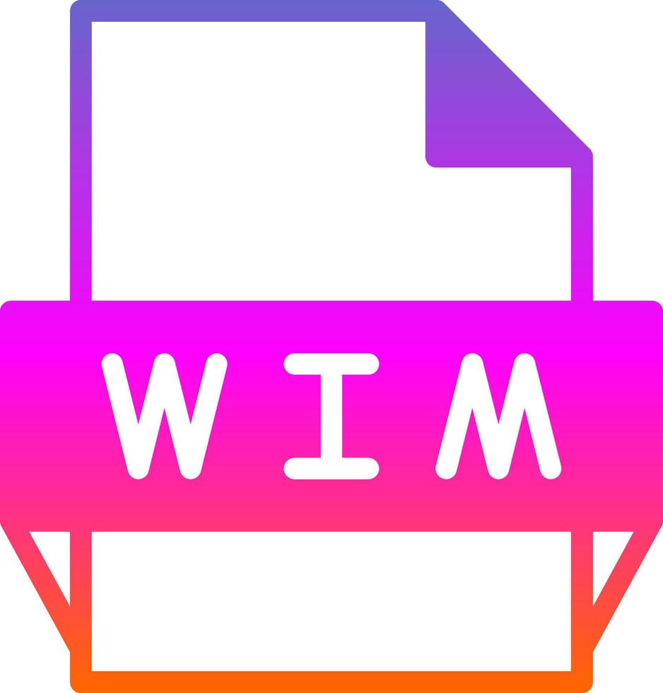 icône de format de fichier wim vecteur