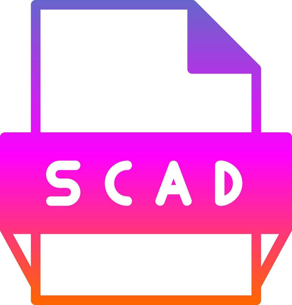 icône de format de fichier scad vecteur