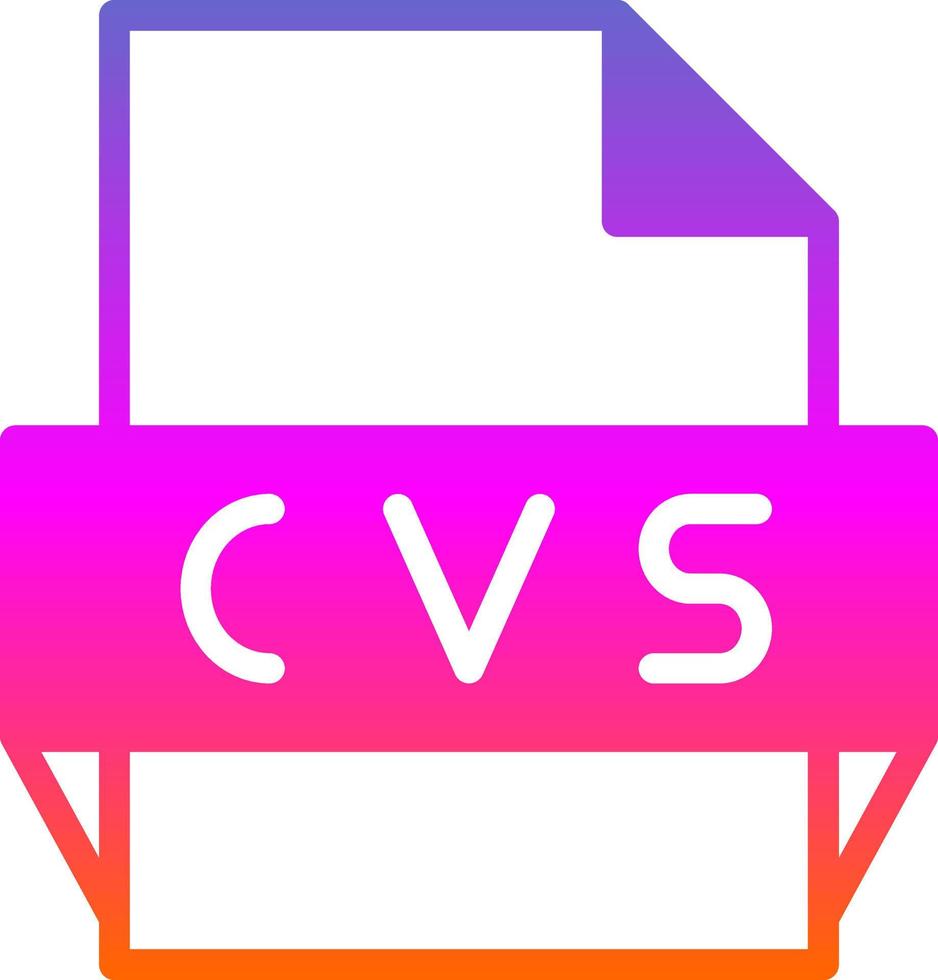 icône de format de fichier cvs vecteur