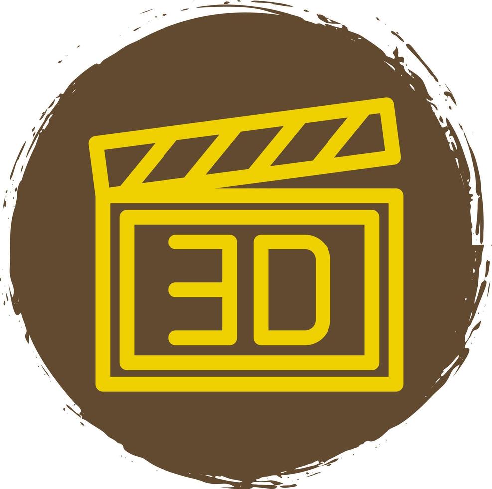 conception d'icône de vecteur de film 3d