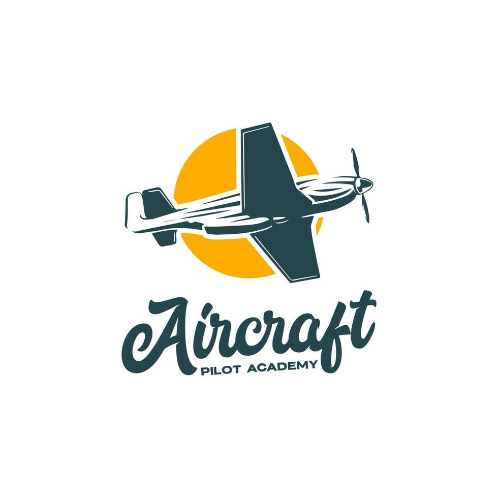 avion, logo ou étiquette d'avion vecteur