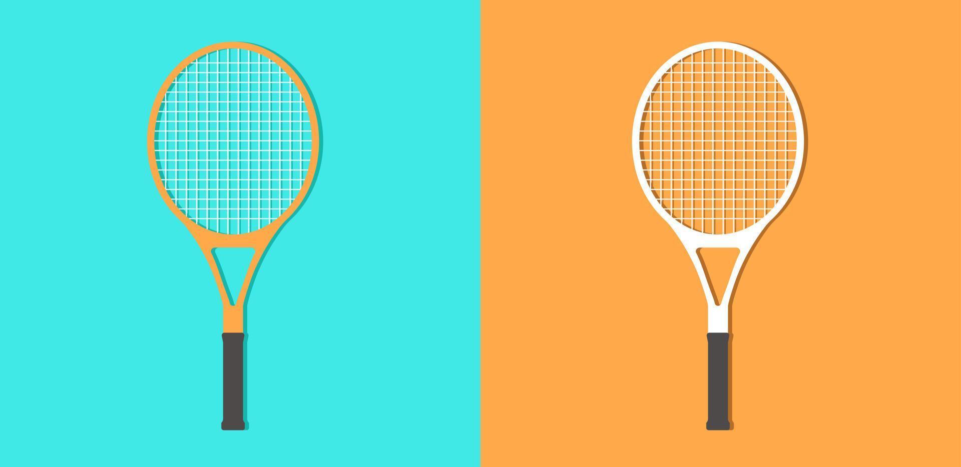 icône d'ombre de raquette de tennis illustration vectorielle colorée vecteur