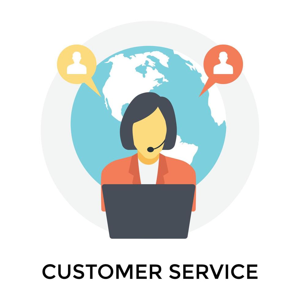 service client tendance vecteur