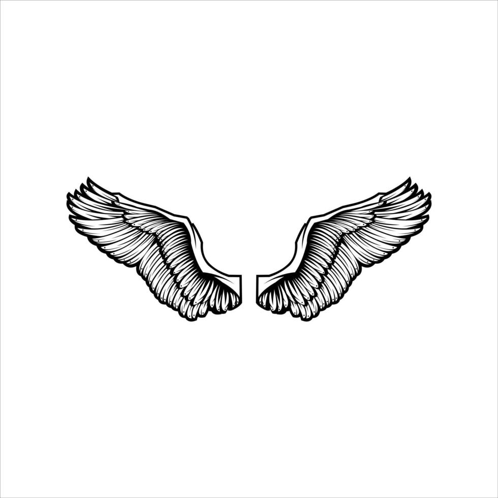 illustration vectorielle de logo d'aile vecteur