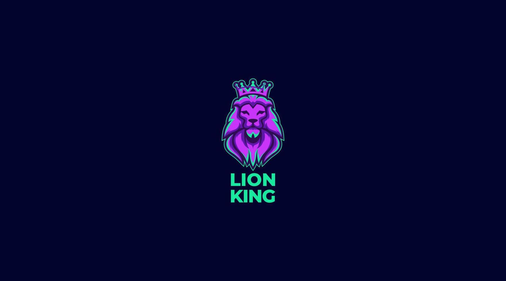 modèle de vecteur de conception de logo roi lion