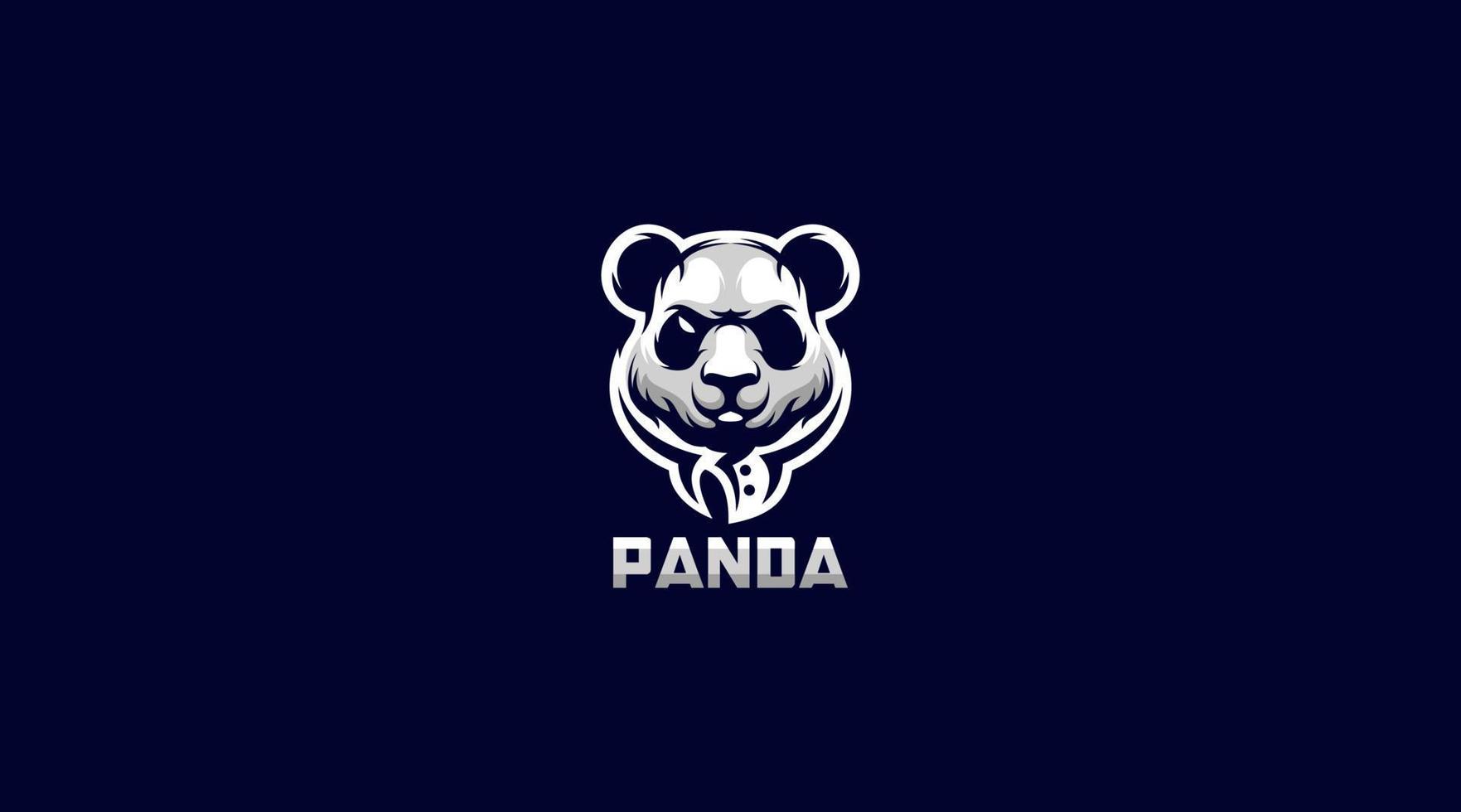 illustration de conception de logo vectoriel panda beau symbole