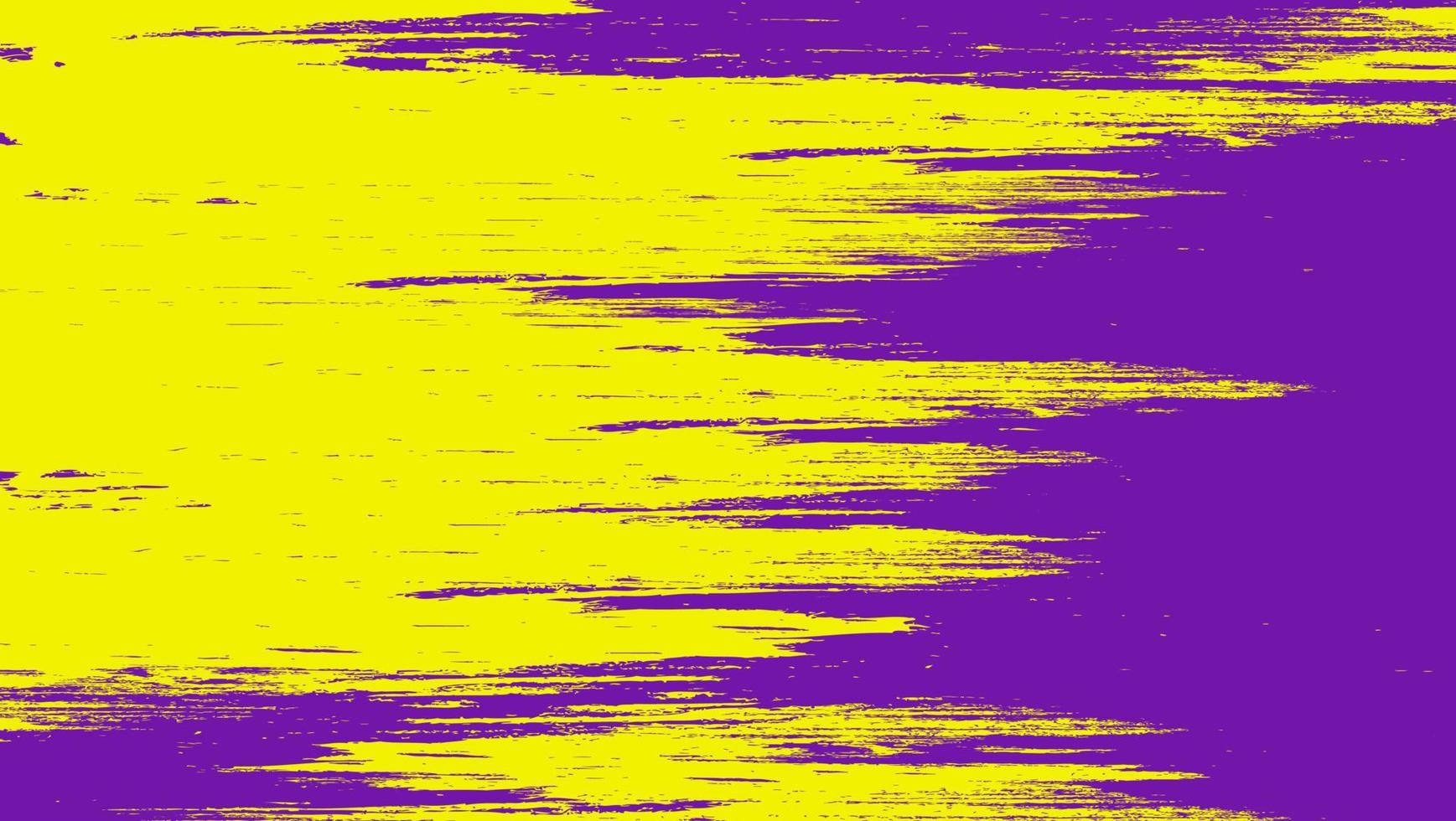 abstrait grunge jaune avec texture de rayures violettes vecteur