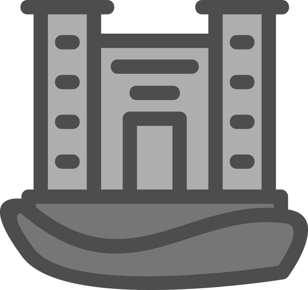 icône de glyphe de paysage de château vecteur