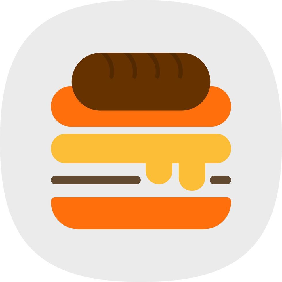 conception d'icône vectorielle sandwich cubain vecteur