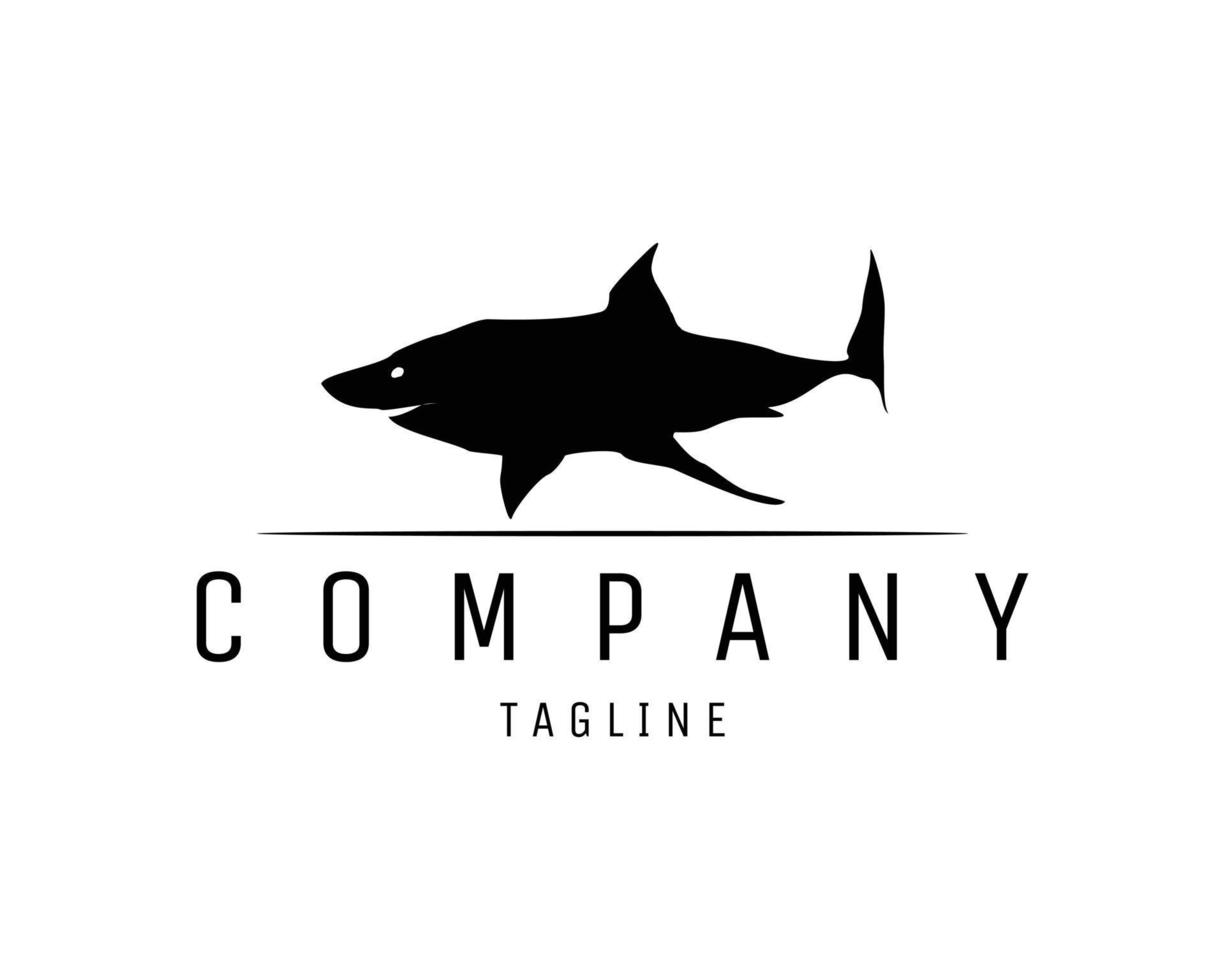 logo vectoriel dans lequel une image abstraite d'une silhouette de requin isolée sur fond blanc semble élégante et stylée, adaptée à l'insigne, à l'emblème, à l'entreprise, au nom de marque, à l'entreprise. disponible en eps 10.