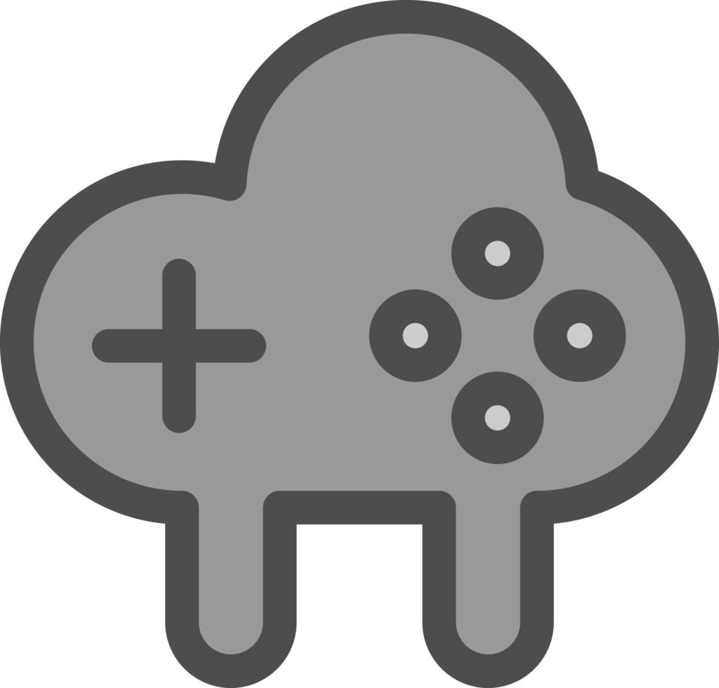 conception d'icône vectorielle de ligne de jeu de nuage vecteur