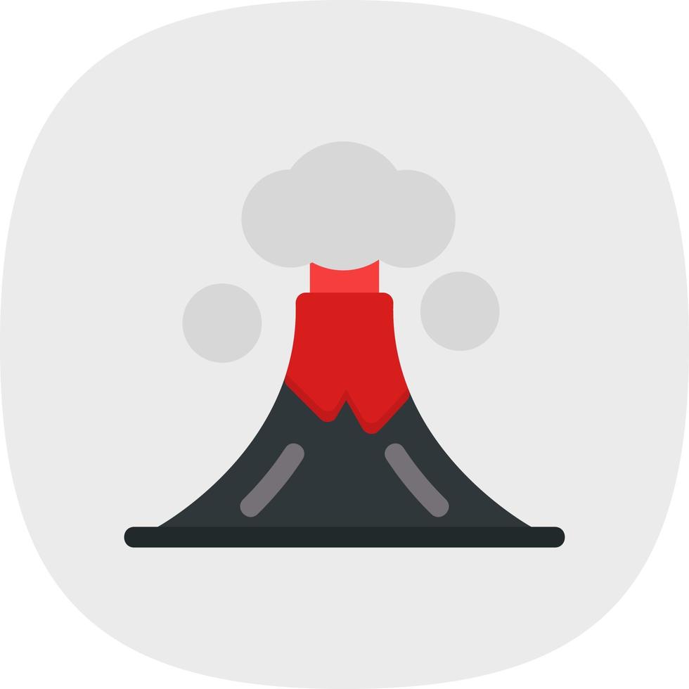 icône de glyphe de paysage de volcan vecteur