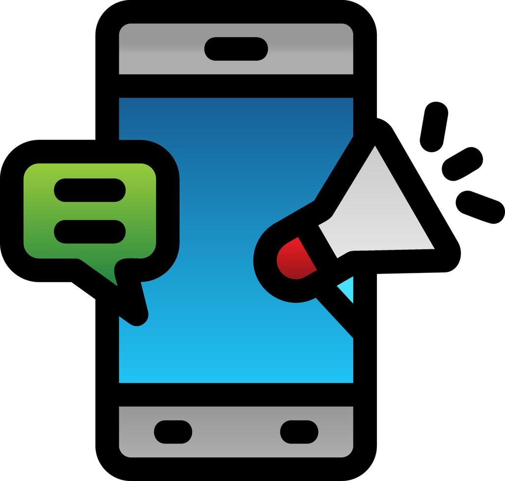 conception d'icône de vecteur de marketing sms