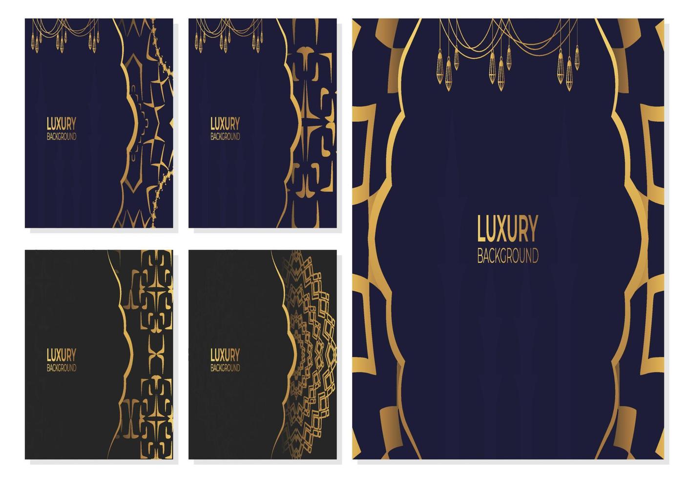 affiche ou couverture islamique de luxe avec motif arabe doré style oriental islamique arabe. mandala décoratif de style ramadan. adapté aux thèmes avec des nuances islamiques vecteur