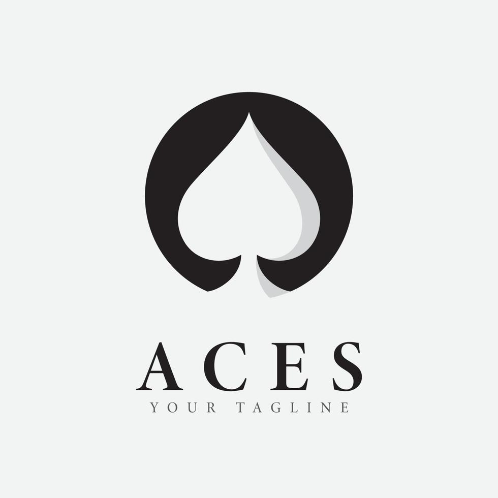 icône de vecteur de conception de logo aces